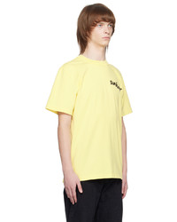 gelbes Strick T-Shirt mit einem Rundhalsausschnitt von Sunflower