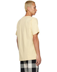gelbes Strick T-Shirt mit einem Rundhalsausschnitt von Acne Studios