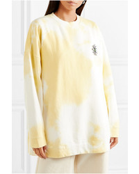 gelbes Sweatshirt mit Blumenmuster von Ganni