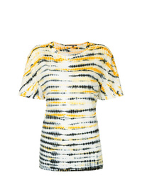 gelbes Mit Batikmuster T-Shirt mit einem Rundhalsausschnitt von Proenza Schouler