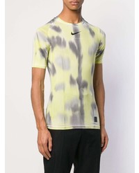 gelbes Mit Batikmuster T-Shirt mit einem Rundhalsausschnitt von 1017 Alyx 9Sm