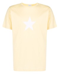 gelbes T-Shirt mit einem Rundhalsausschnitt mit Sternenmuster