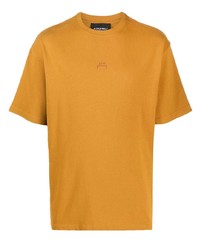 gelbes T-Shirt mit einem Rundhalsausschnitt von A-Cold-Wall*