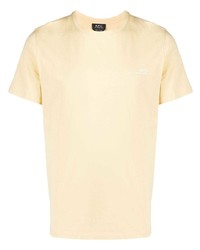 gelbes T-Shirt mit einem Rundhalsausschnitt von A.P.C.