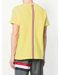 gelbes T-Shirt mit einem Rundhalsausschnitt von Thom Browne