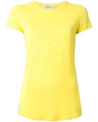 gelbes T-Shirt mit einem Rundhalsausschnitt von Blumarine