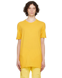 gelbes T-Shirt mit einem Rundhalsausschnitt von Boris Bidjan Saberi