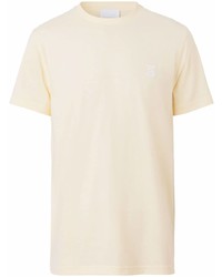 gelbes T-Shirt mit einem Rundhalsausschnitt von Burberry