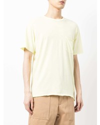 gelbes T-Shirt mit einem Rundhalsausschnitt von rag & bone