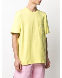 gelbes T-Shirt mit einem Rundhalsausschnitt von MSGM