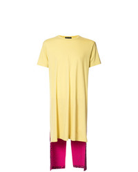 gelbes T-Shirt mit einem Rundhalsausschnitt von Comme Des Garcons Homme Plus
