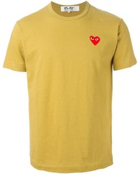 gelbes T-Shirt mit einem Rundhalsausschnitt von Comme des Garcons