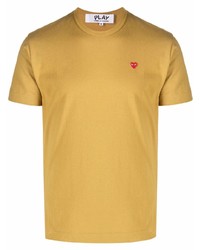 gelbes T-Shirt mit einem Rundhalsausschnitt von Comme Des Garcons Play