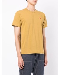 gelbes T-Shirt mit einem Rundhalsausschnitt von Comme Des Garcons Play