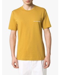 gelbes T-Shirt mit einem Rundhalsausschnitt von Comme Des Garcons SHIRT