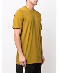 gelbes T-Shirt mit einem Rundhalsausschnitt von Rick Owens