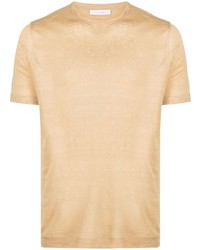 gelbes T-Shirt mit einem Rundhalsausschnitt von Cruciani