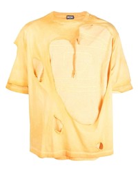 gelbes T-Shirt mit einem Rundhalsausschnitt von Diesel