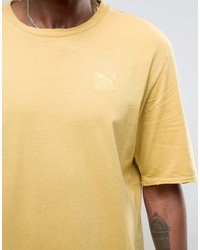 gelbes T-Shirt mit einem Rundhalsausschnitt von Puma
