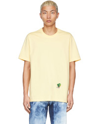 gelbes T-Shirt mit einem Rundhalsausschnitt von Doublet