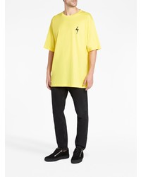 gelbes T-Shirt mit einem Rundhalsausschnitt von Giuseppe Zanotti