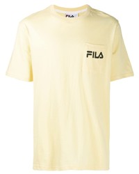 gelbes T-Shirt mit einem Rundhalsausschnitt von Fila