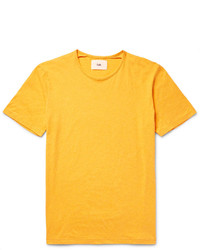 gelbes T-Shirt mit einem Rundhalsausschnitt von Folk