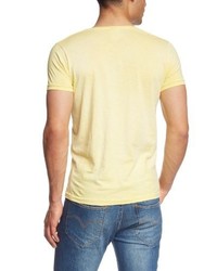 gelbes T-Shirt mit einem Rundhalsausschnitt von Franklin & Marshall