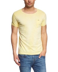 gelbes T-Shirt mit einem Rundhalsausschnitt von Franklin & Marshall