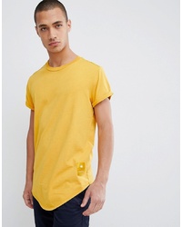 gelbes T-Shirt mit einem Rundhalsausschnitt von G Star