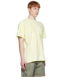 gelbes T-Shirt mit einem Rundhalsausschnitt von John Elliott