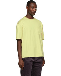 gelbes T-Shirt mit einem Rundhalsausschnitt von Acne Studios