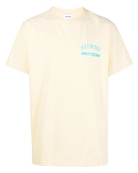 gelbes T-Shirt mit einem Rundhalsausschnitt von Harmony Paris