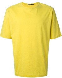 gelbes T-Shirt mit einem Rundhalsausschnitt von Issey Miyake