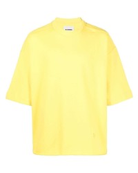 gelbes T-Shirt mit einem Rundhalsausschnitt von Jil Sander