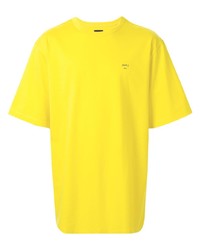 gelbes T-Shirt mit einem Rundhalsausschnitt von Juun.J