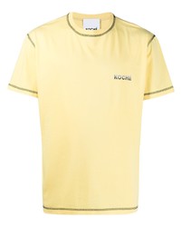 gelbes T-Shirt mit einem Rundhalsausschnitt von Koché