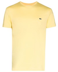 gelbes T-Shirt mit einem Rundhalsausschnitt von Lacoste