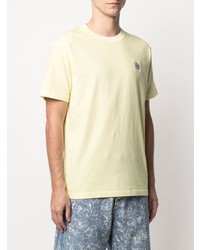 gelbes T-Shirt mit einem Rundhalsausschnitt von Stone Island