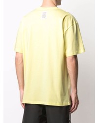 gelbes T-Shirt mit einem Rundhalsausschnitt von MSGM