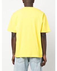 gelbes T-Shirt mit einem Rundhalsausschnitt von Stone Island