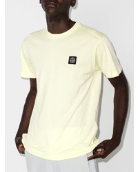 gelbes T-Shirt mit einem Rundhalsausschnitt von Stone Island