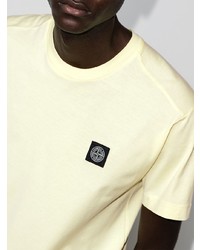 gelbes T-Shirt mit einem Rundhalsausschnitt von Stone Island