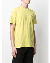 gelbes T-Shirt mit einem Rundhalsausschnitt von Stone Island