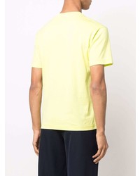 gelbes T-Shirt mit einem Rundhalsausschnitt von Stone Island