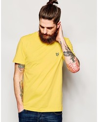 gelbes T-Shirt mit einem Rundhalsausschnitt von Lyle & Scott