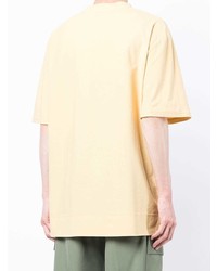 gelbes T-Shirt mit einem Rundhalsausschnitt von Jil Sander