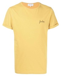 gelbes T-Shirt mit einem Rundhalsausschnitt von Maison Labiche