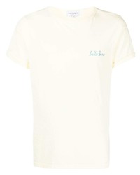 gelbes T-Shirt mit einem Rundhalsausschnitt von Maison Labiche