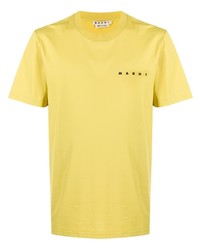 gelbes T-Shirt mit einem Rundhalsausschnitt von Marni